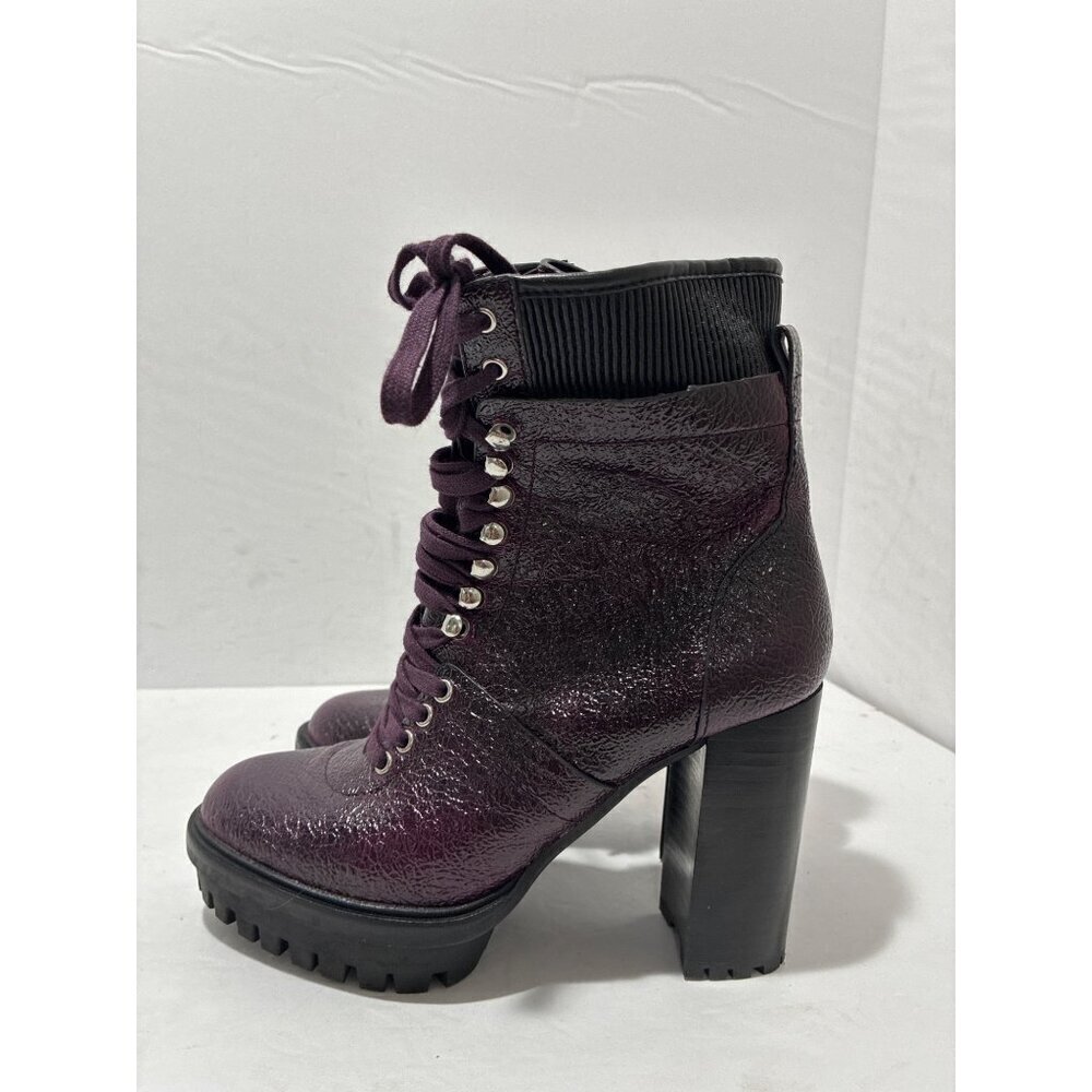 Vince Camuto boots women's  Ermania Leather laceup Platform Lug Sole size 6 Y2K